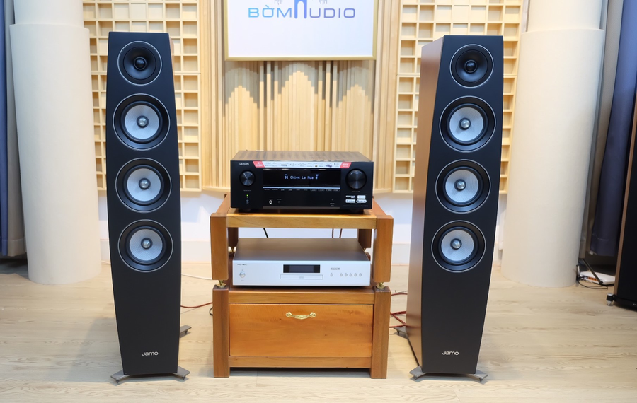 Hình ảnh chụp thực tế Combo Amply Denon AVR-X3800H + Jamo C97 II - B35 tại Bờm Audio.