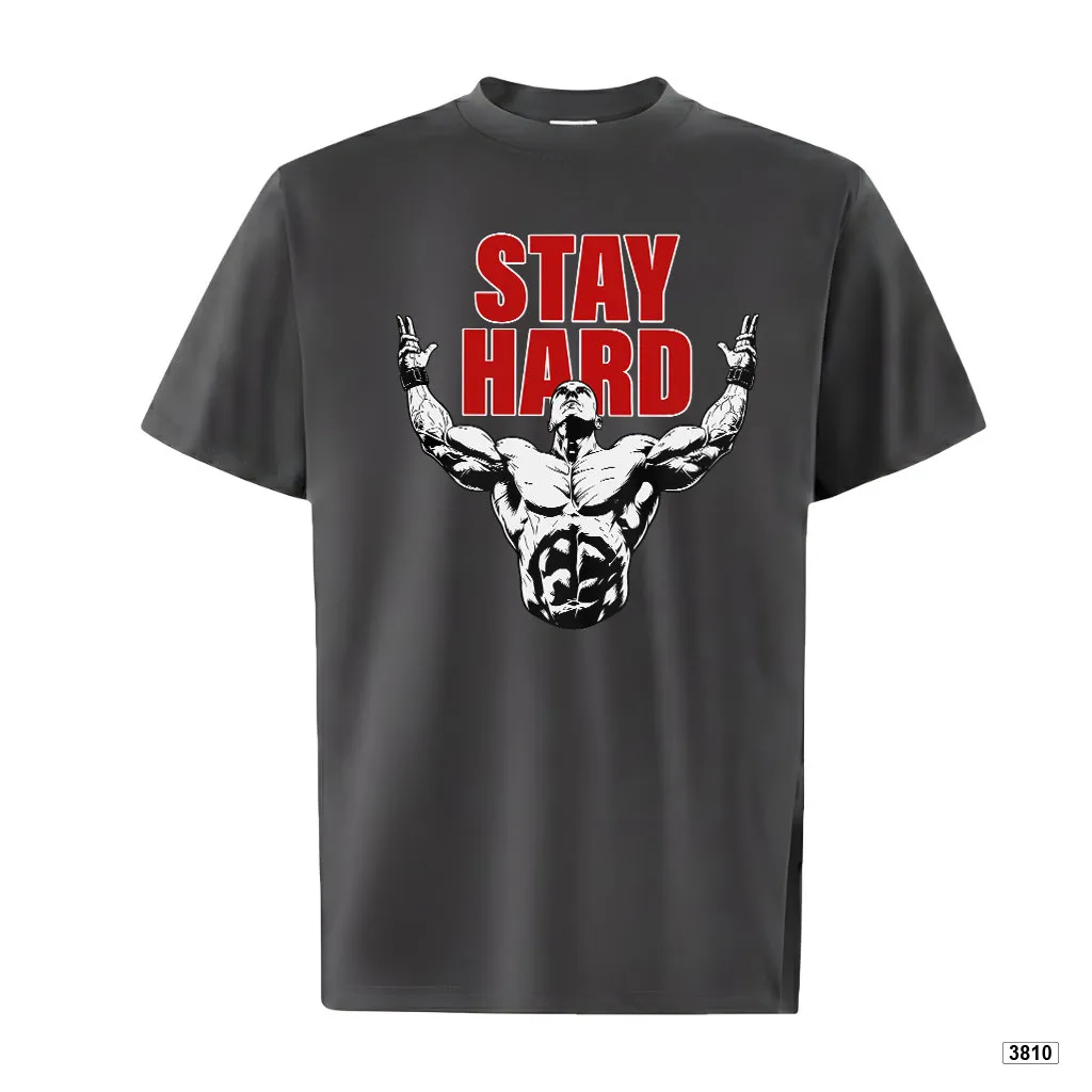 Áo thun nam form rộng style thể thao Stay Hard TeePrint 3810_thumbnail_9