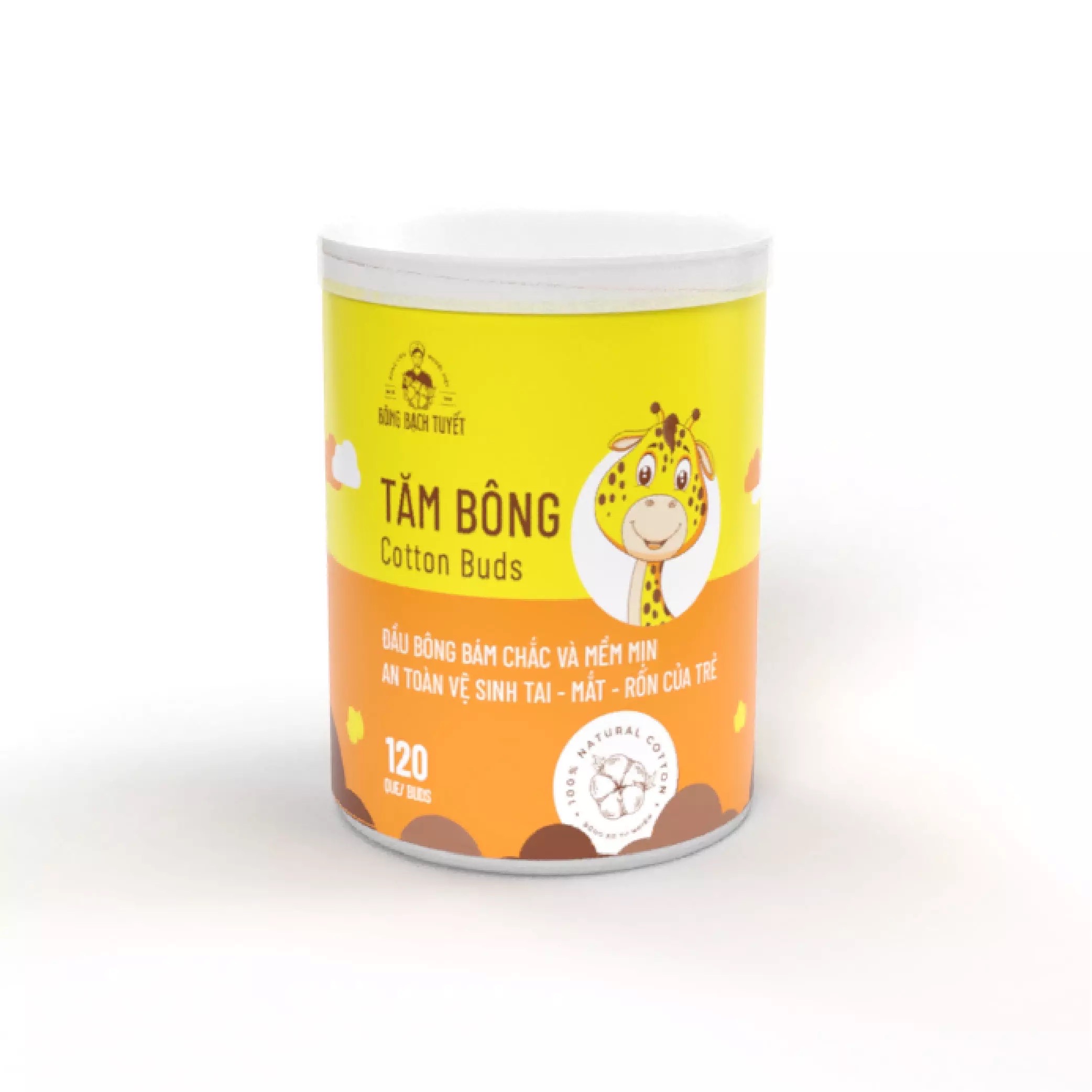 Bông tăm BẠCH TUYẾT hươu vàng