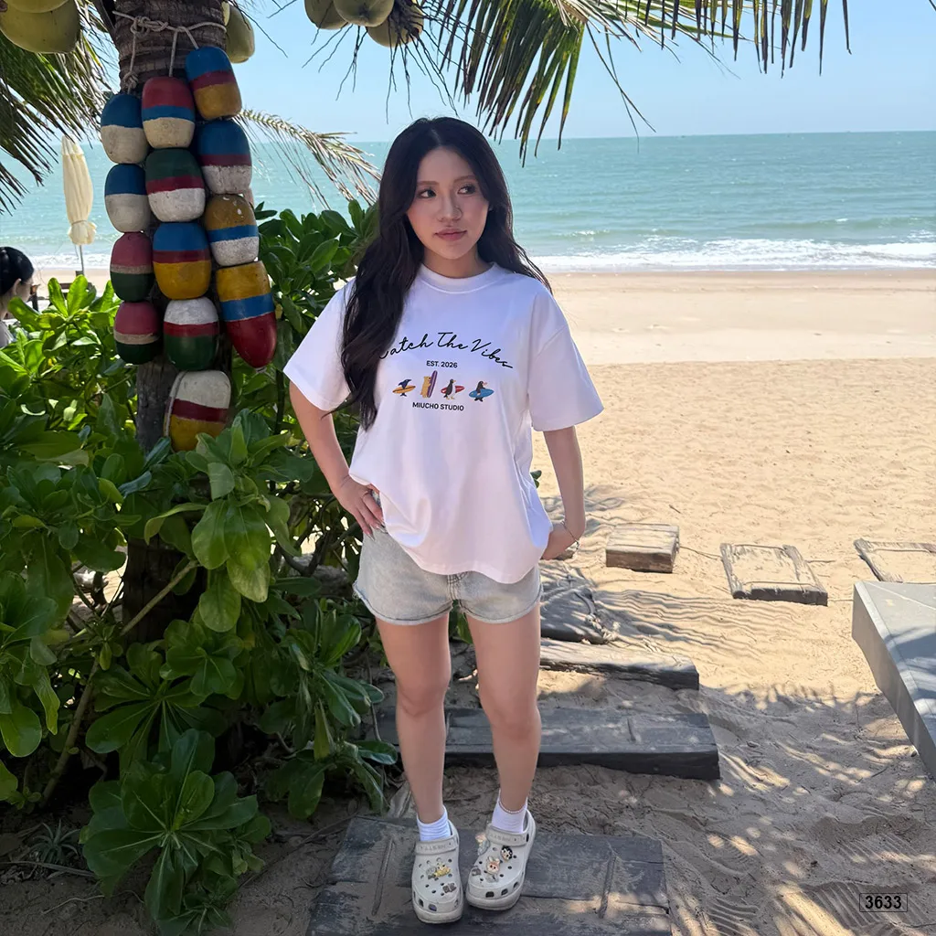 Áo thun unisex form boxy Catch the vibes Miucho 3633_thumbnail_2