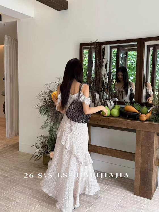 Lucas - váy 2 dây cổ đổ bèo tay 2 lớp dáng dài chân xòe SHALIJIA_thumbnail_2
