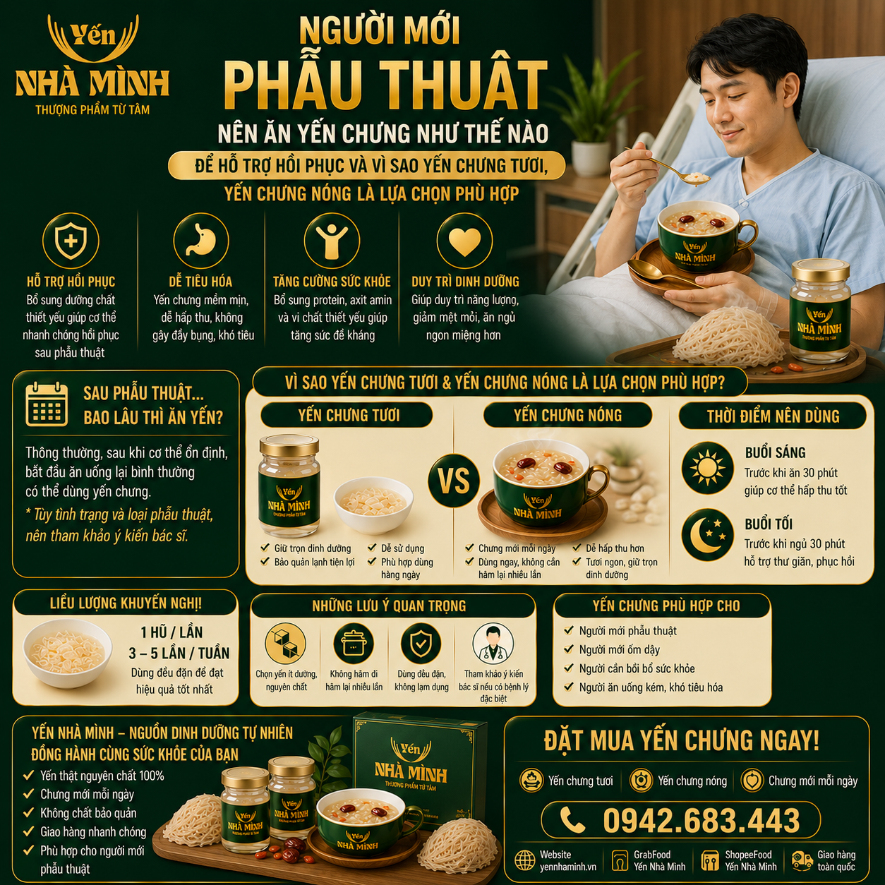 Người Mới Phẫu Thuật Nên Ăn Yến Chưng Như Thế Nào Để Hỗ Trợ Hồi Phục Sức Khoẻ