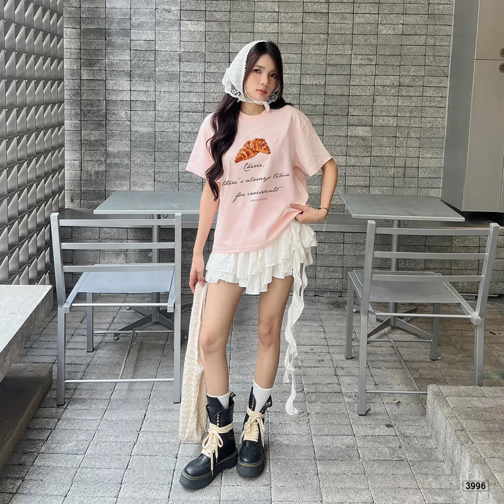 Áo thun boxy nữ in graphic Croissant đáng yêu Miucho 3996_thumbnail_3