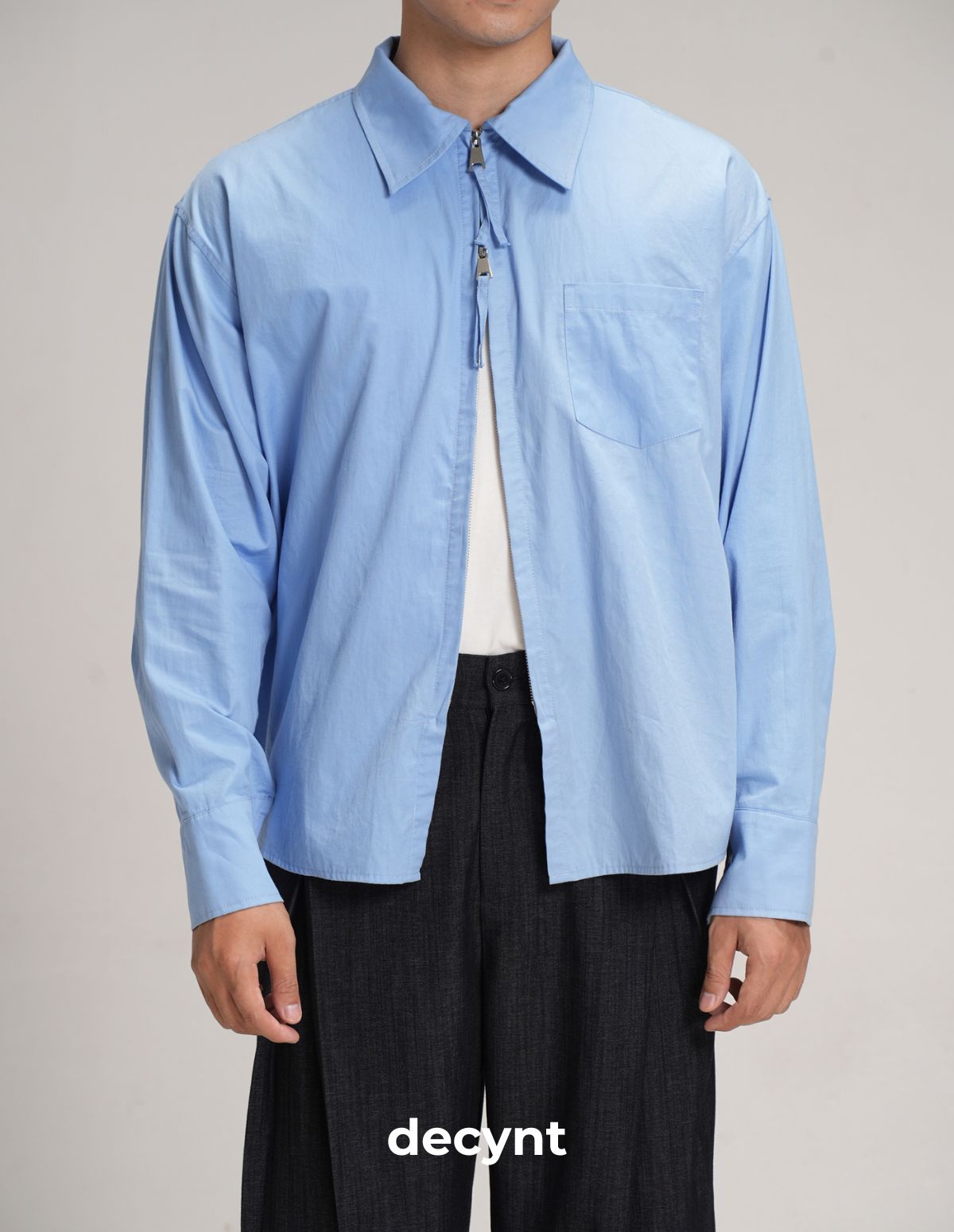 decynt Shirt 03 - Áo sơ mi khoá kéo 2 chiều chất liệu 100% cotton_thumbnail_1
