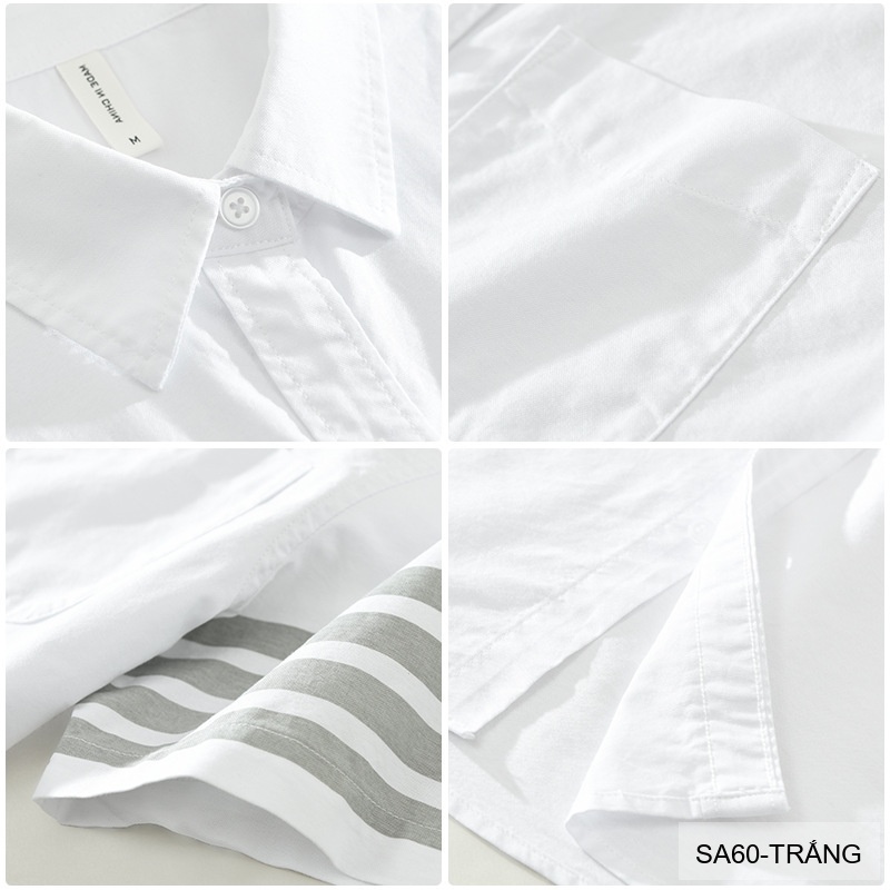 SA60 - Áo Sơ Mi Nam Tay Ngắn Phong Cách Nhật Bản Chất Cotton Thoáng Mát Đa Dụng_thumbnail_11