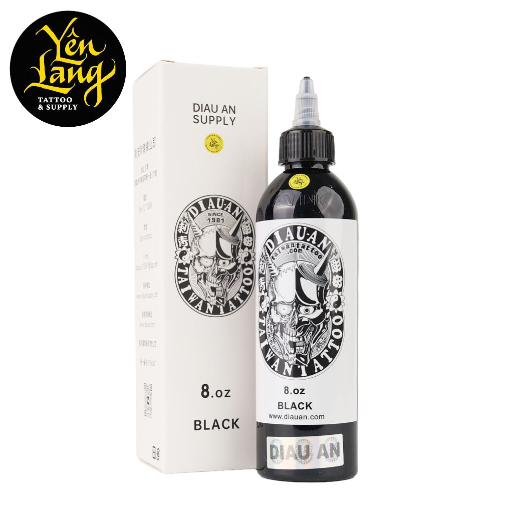 Mực xăm DIAUAN BLACK (8oz) chính hãng - Hàng mới về (HSD: 2030)