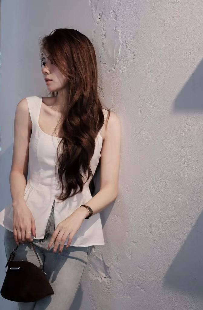 Áo Kiểu Nữ 2 Dây peplum cổ vuông 7nút xẻ tà LH.1233 (C) (0687)_thumbnail_1