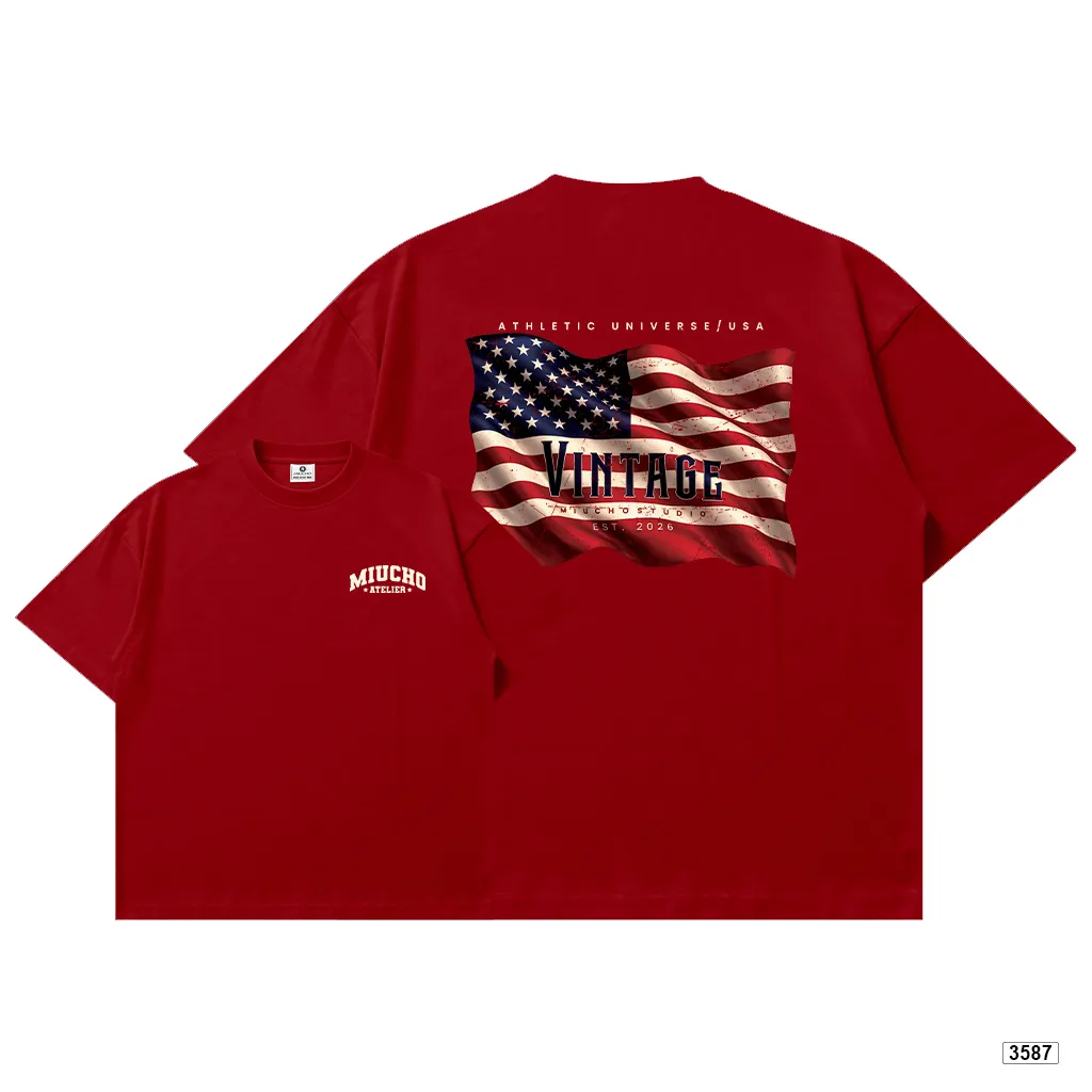 Áo thun boxy unisex phong cách vintage dày dặn đứng form Miucho 3587_thumbnail_17