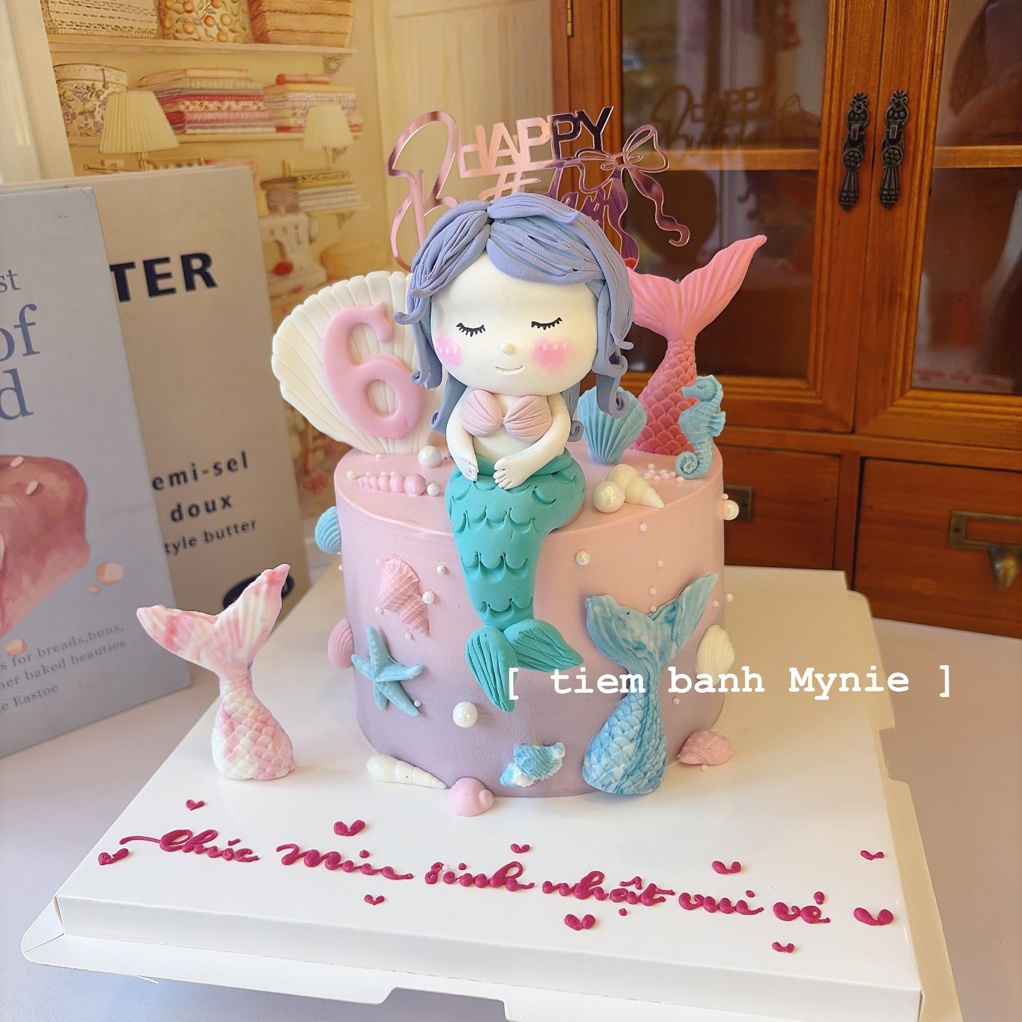 Bánh cho bé gái chủ đề Nàng tiên cá