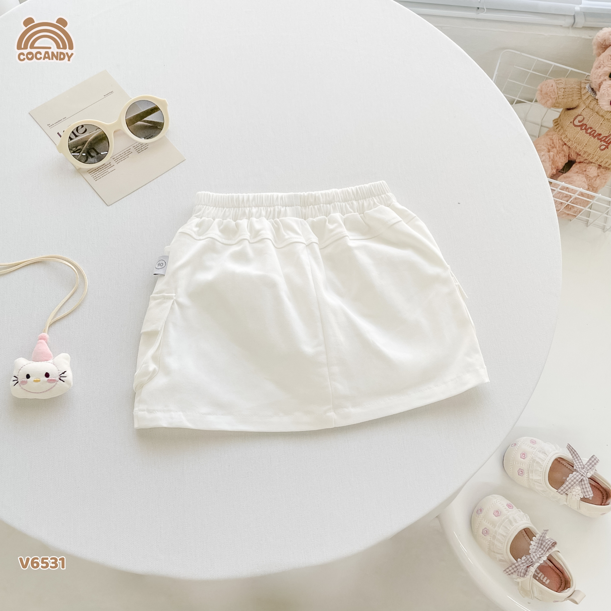 Chân váy cộc kaki TRẮNG chữ A túi cạnh_thumbnail_3