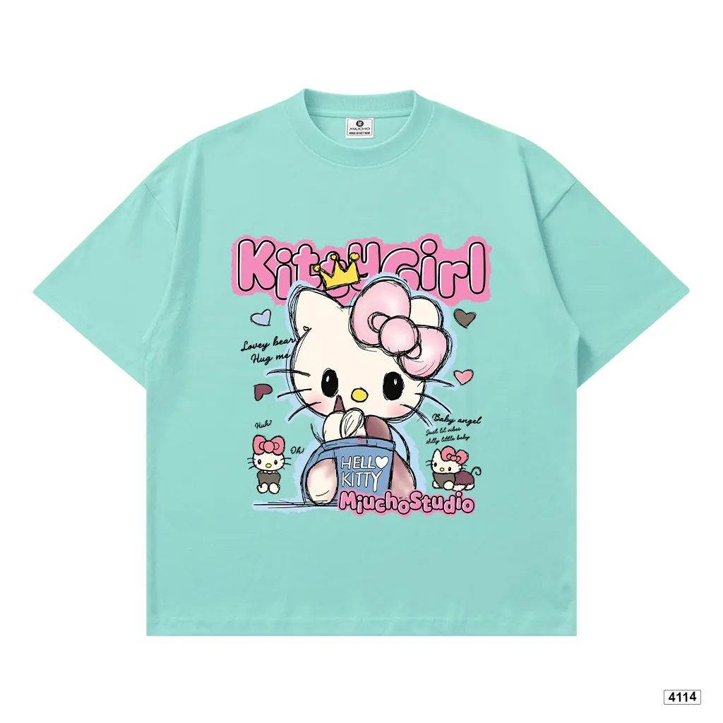 Áo thun nữ form boxy Kittie Girl Miucho 4114_thumbnail_19