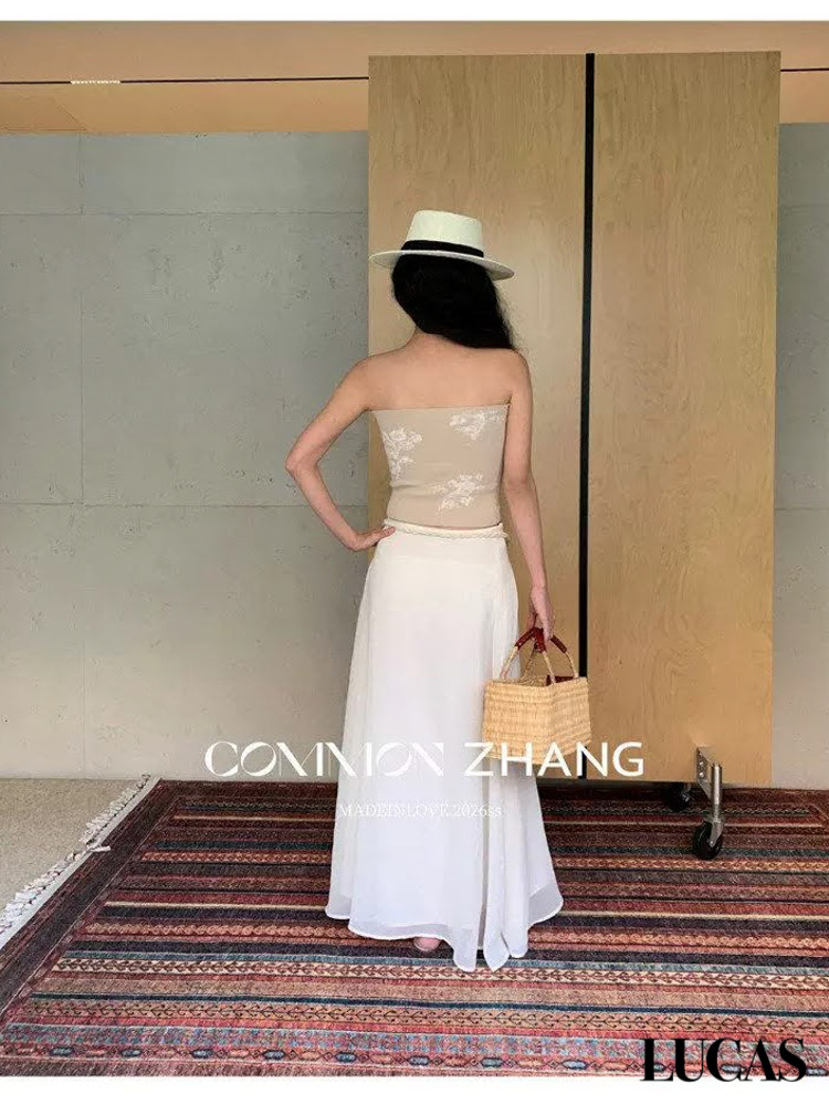 Chân váy dáng xòe cạp chun + belt da tết mặt gỗ_thumbnail_4