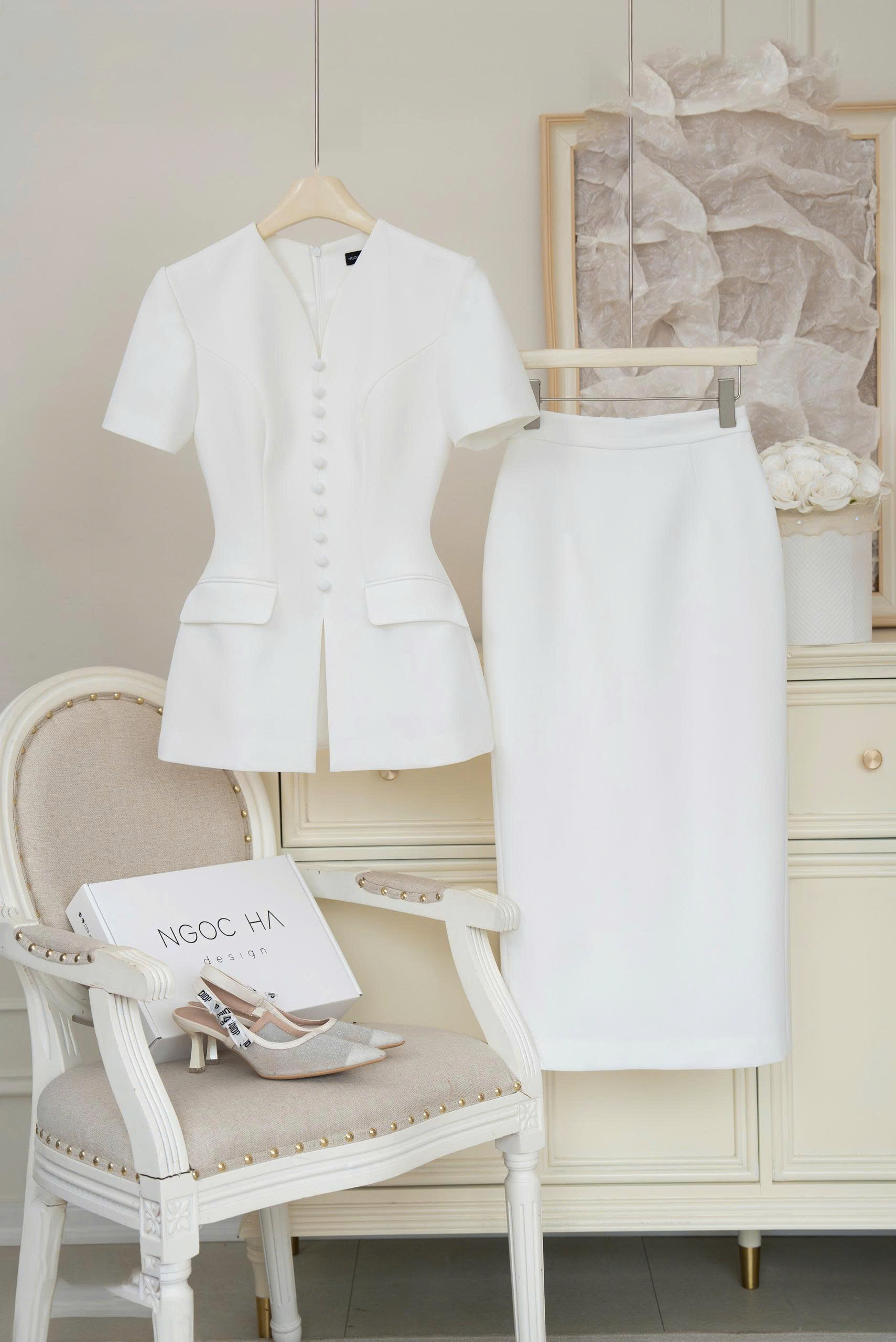 Cateline Set_ Bộ Vest Cổ V Đính Cúc Nhí Chân Váy Bút Chì BJ127_thumbnail_13