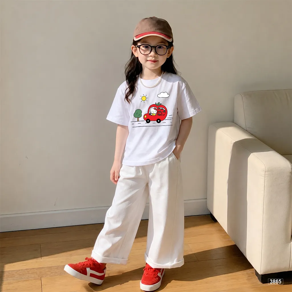 Áo thun bé gái form rộng Kittie Tomato Kado 3865_thumbnail_5