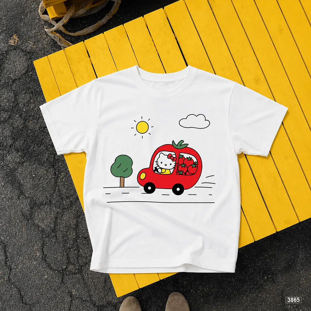 Áo thun bé gái form rộng Kittie Tomato Kado 3865_thumbnail_6