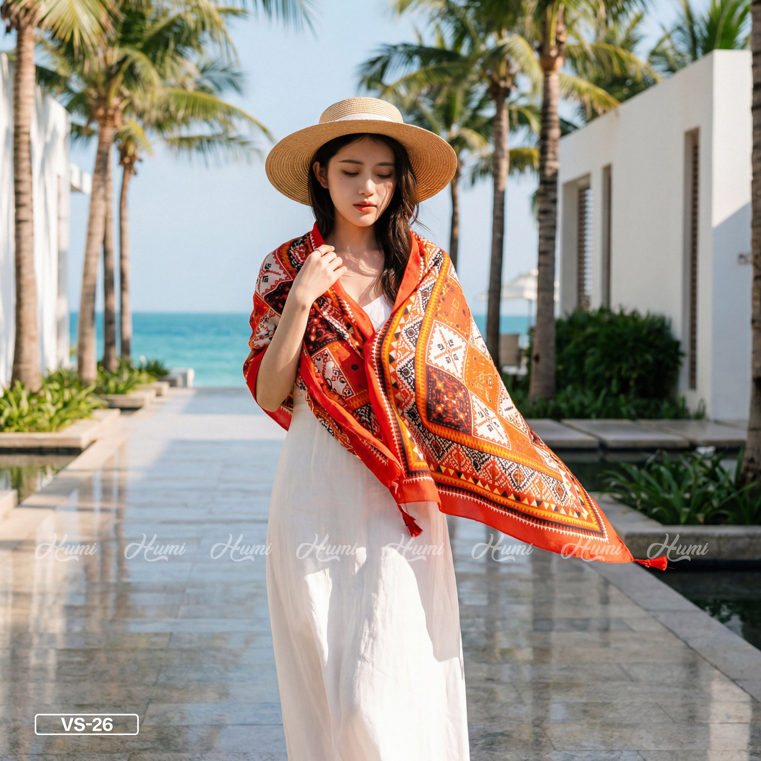 KHĂN HỌA TIẾT THỔ CẨM (VS26)