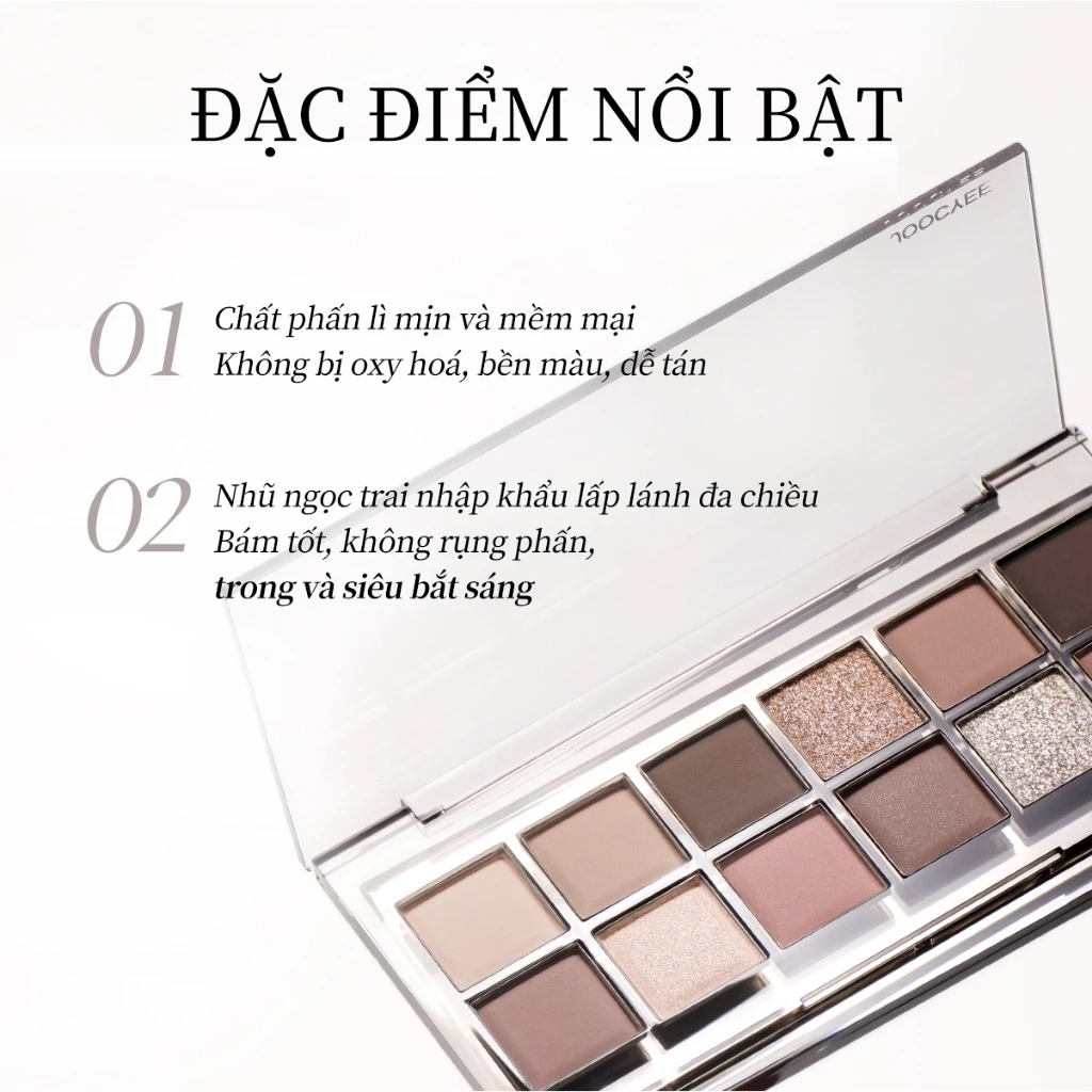 [JOOCYEE] Bảng phấn mắt 12 ô Joocyee Eyeshadow Palette 14g