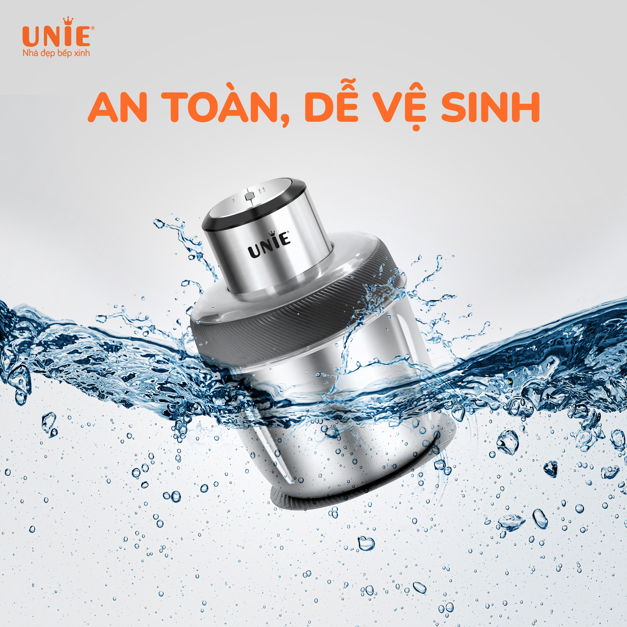 Máy xay thịt Unie UE226 dung tích 2.5L, 2 cối xay đa năng, trục bóc hành, tỏi, đánh ruốc tiện lợi_thumbnail_1