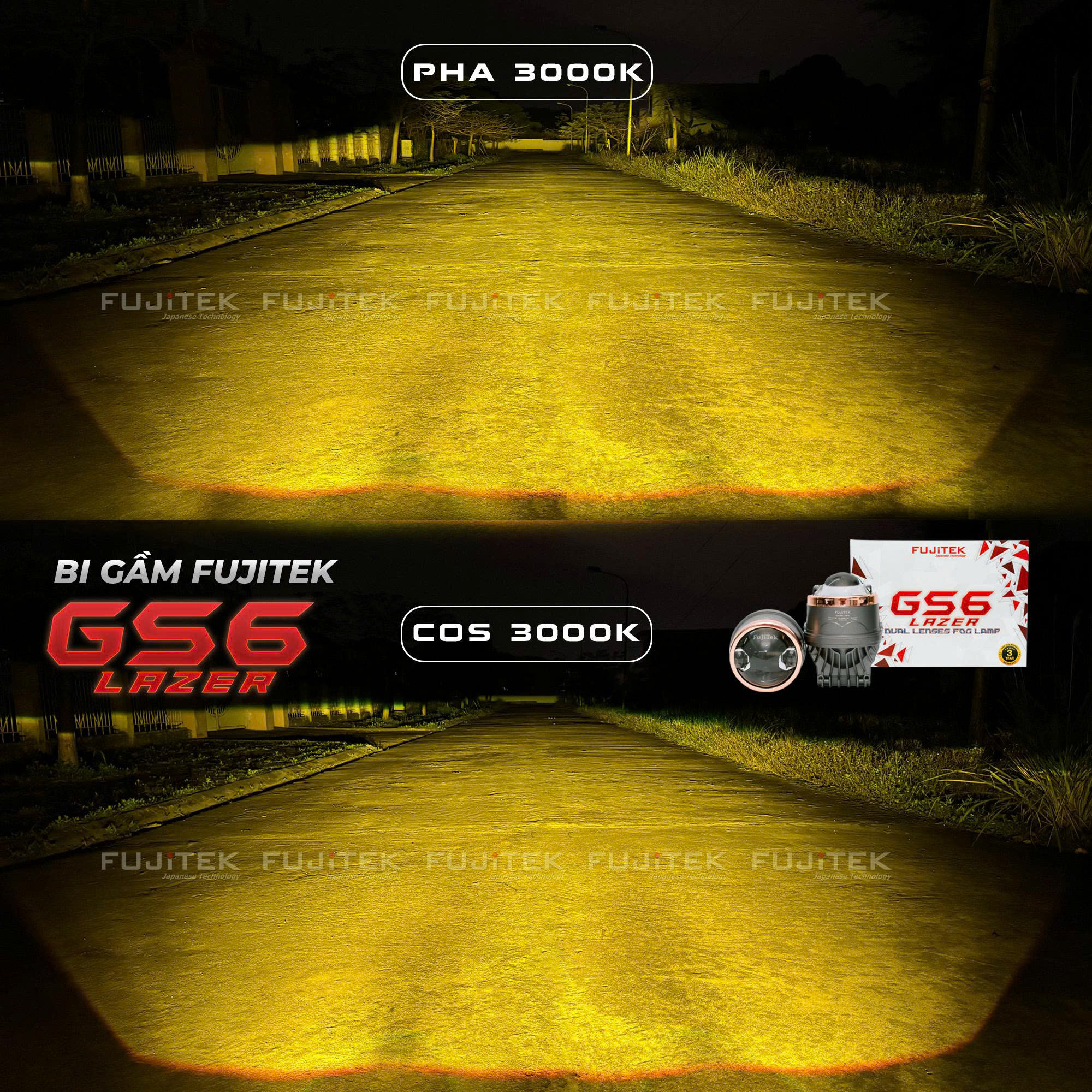 Fujitek GS6 Lazer Bi gầm 3 inch 3 màu tích hợp_thumbnail_3