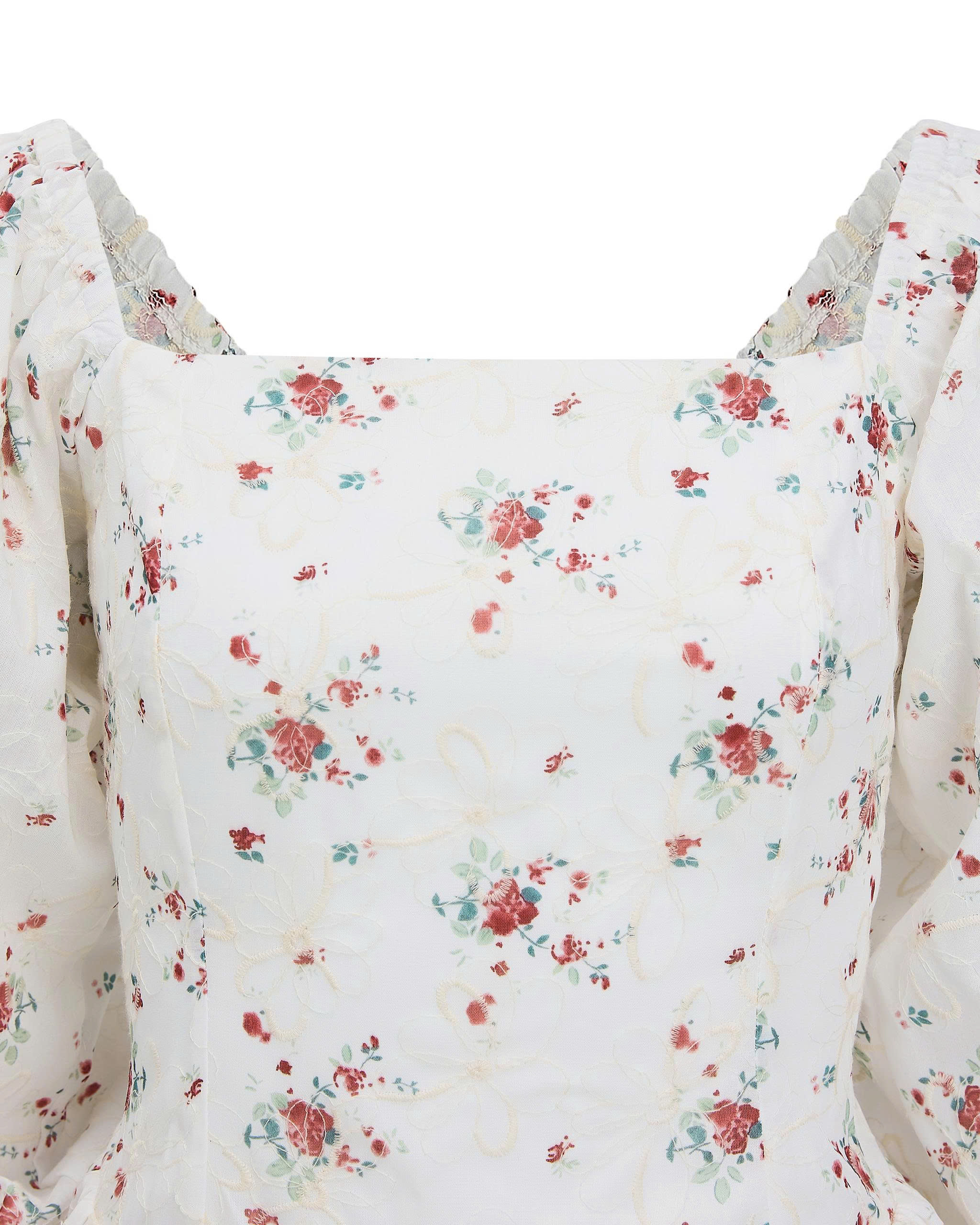 BIGSIZE NỮ - Đầm hoa thêu phối ren dành cho nàng béo từ 55-90kg V-DA221_thumbnail_5