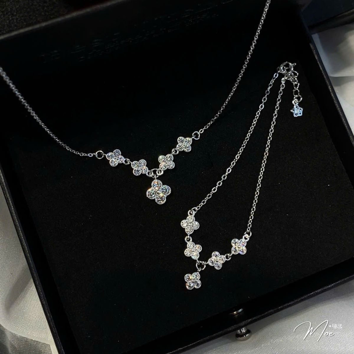 LT655 - Lắc tay cỏ 4 lá 5 hoa rơi điệu đà