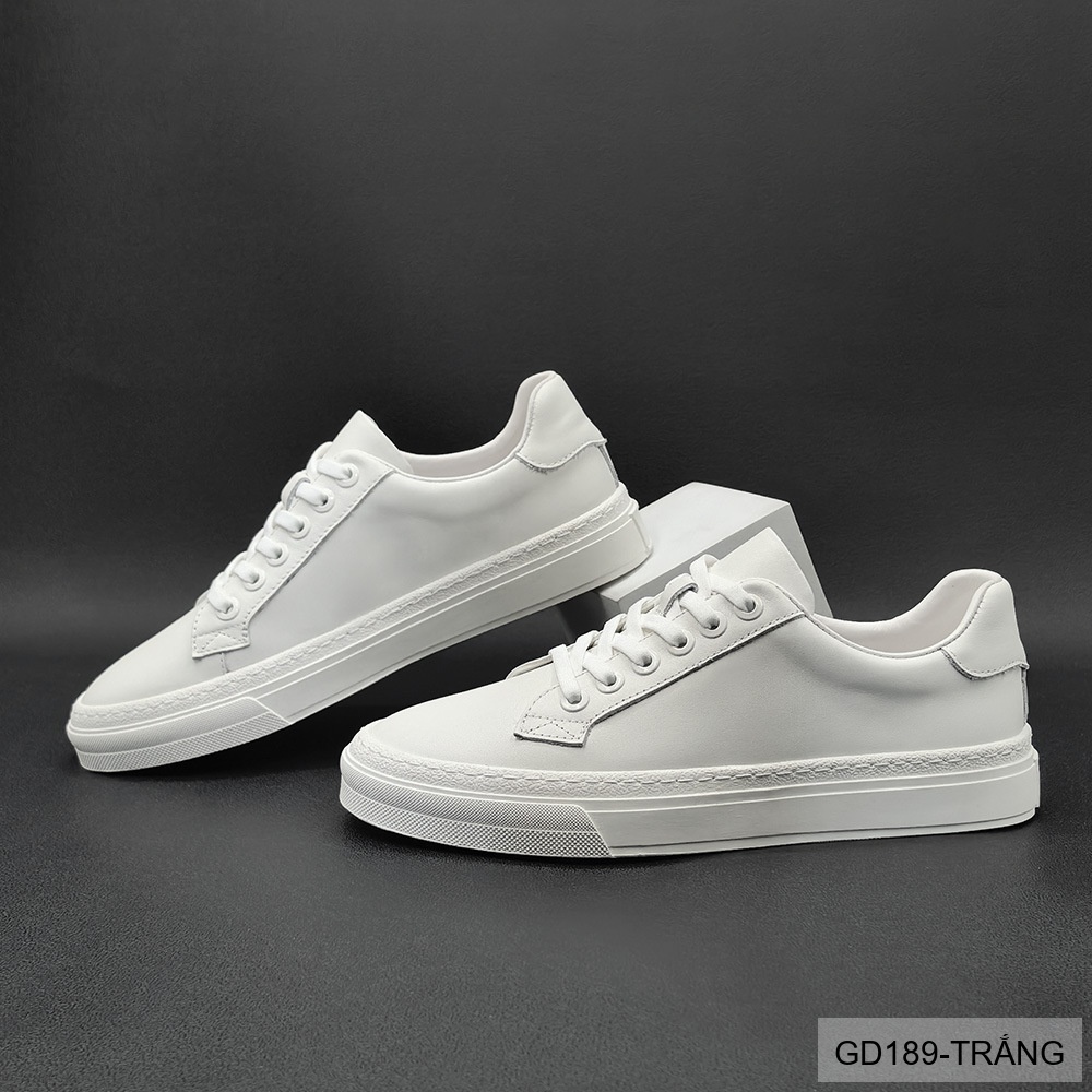 GD189 - Giày thể thao nam da thật kiểu dáng châu Âu, phối màu trắng đen sang trọng, đế thấp êm ái_thumbnail_2
