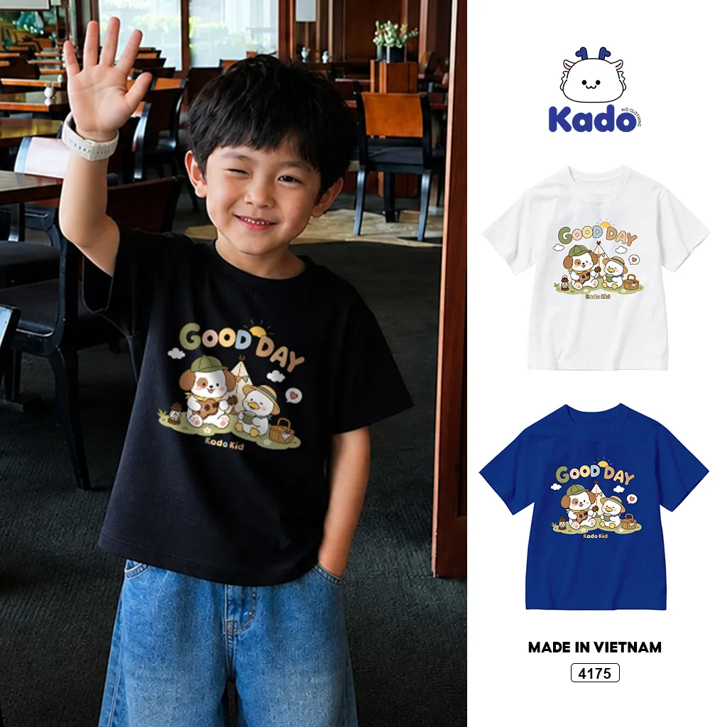 Áo thun trẻ em gấu con Good day Kado 4175