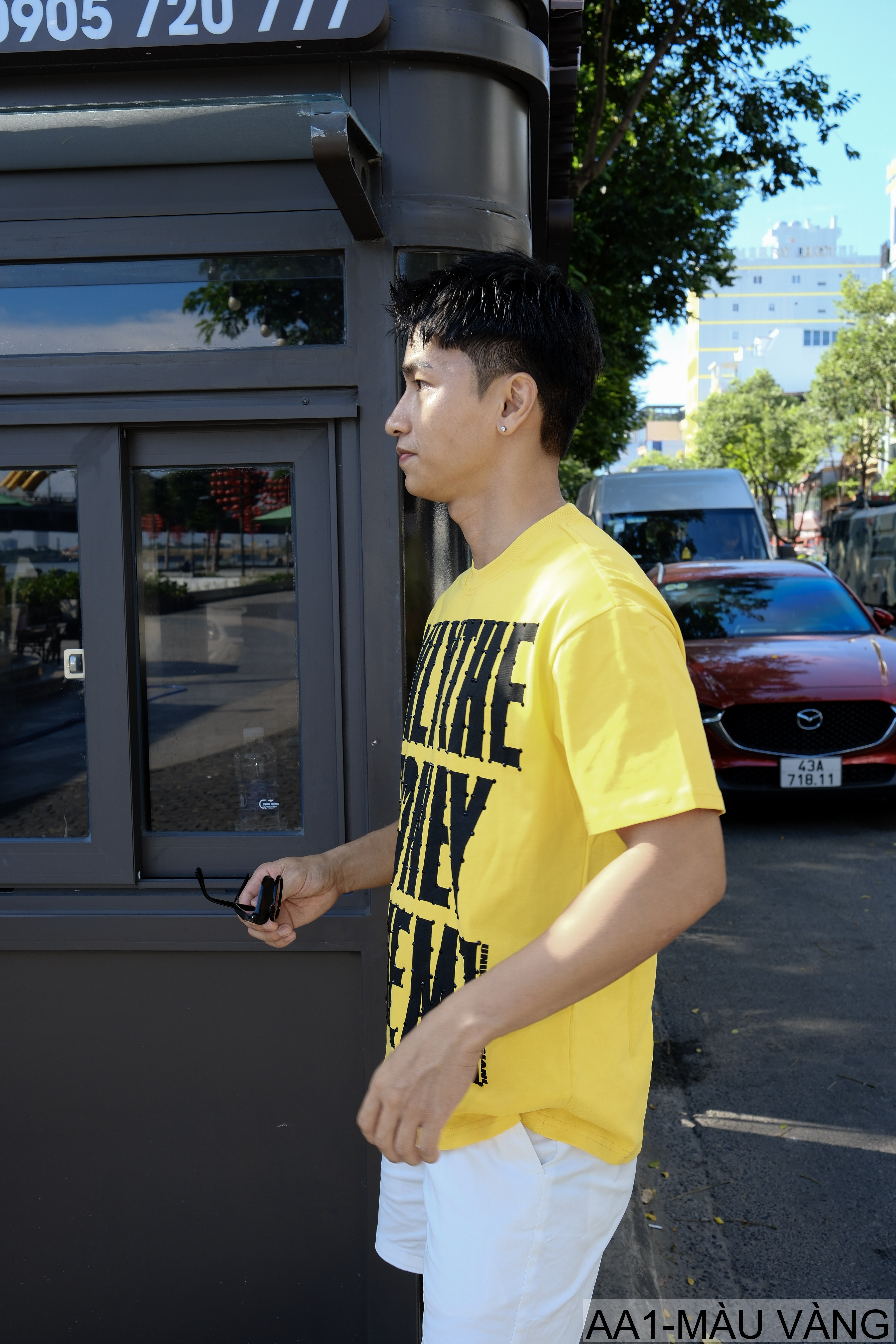 AA1 - Áo thun nam cổ tròn in chữ retro phong cách streetwear, cotton , dáng vừa vặn, 4 màu thời thượng_thumbnail_26