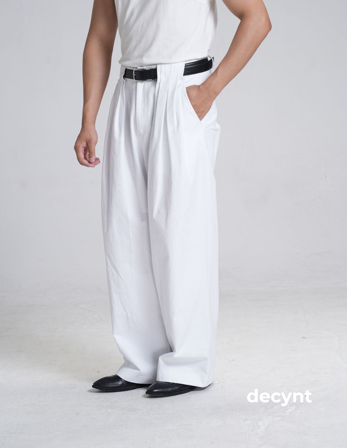 Decynt Pants 01 - Quần suông xếp ly chất liệu 100% cotton 350gsm_thumbnail_18