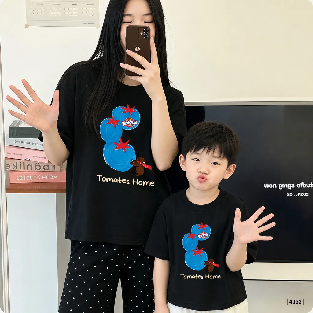 Áo thun mẹ và bé gia đình Cà chua đáng yêu Kado 4052_thumbnail_3
