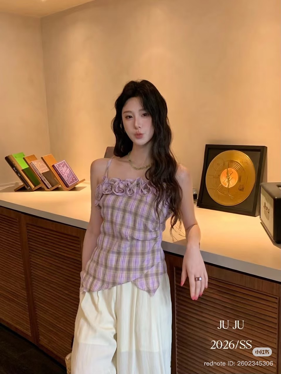 Lucas - Áo sơ mi 2 dây caro bèo hoa viền ngực JUJU_thumbnail_5