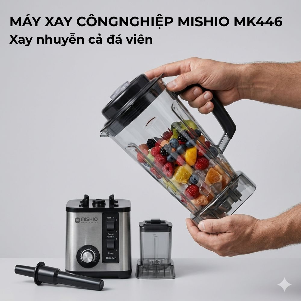 Máy Xay Sinh Tố Công Nghiệp Đa Năng Mishio MK446 (3.0L) - Công Suất 800W