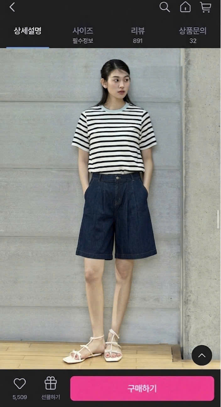 E693 SHORT JEAN LỠ XANH CHÀM XUẤT HÀN