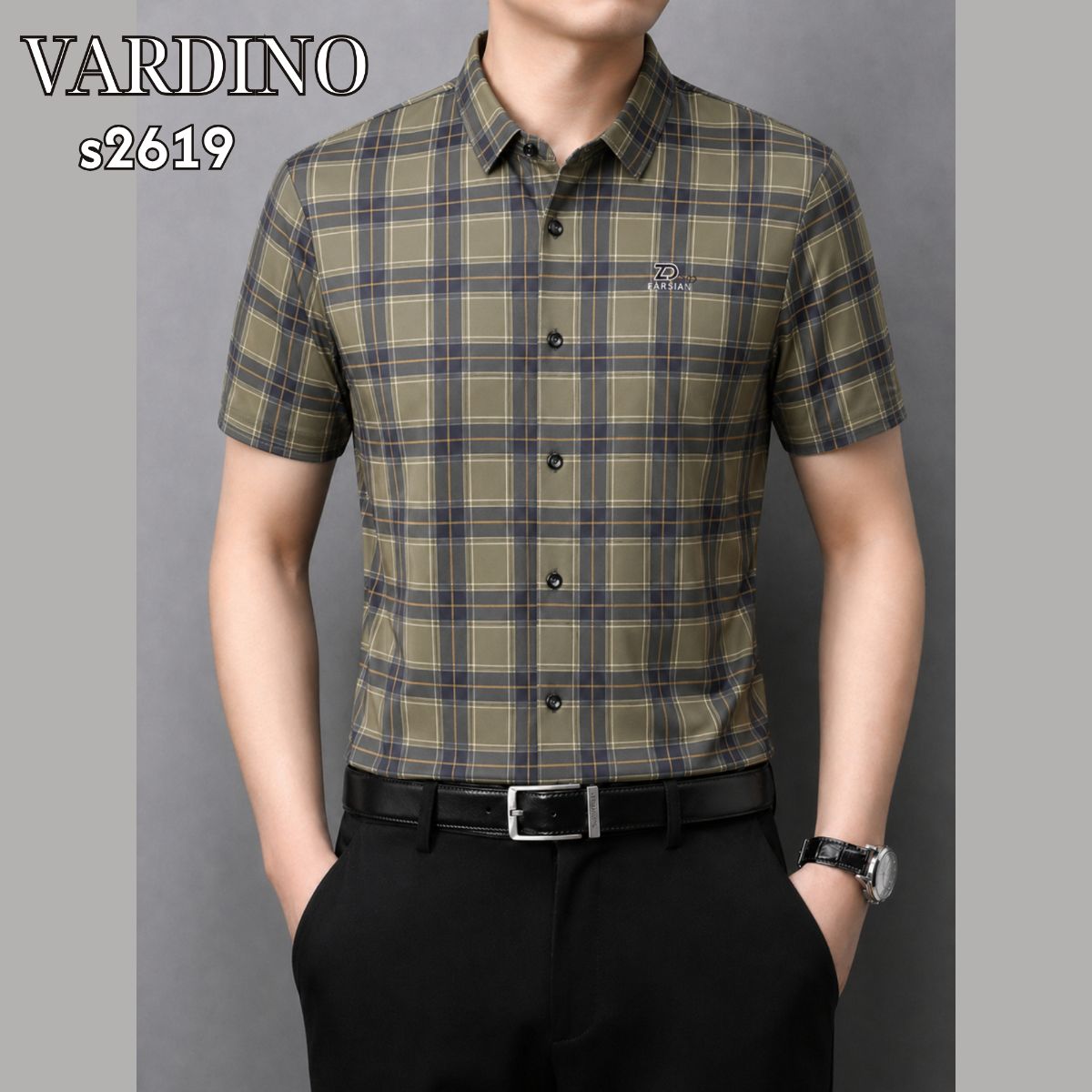 Sơ mi hoạ tiết kẻ Vardino S2619