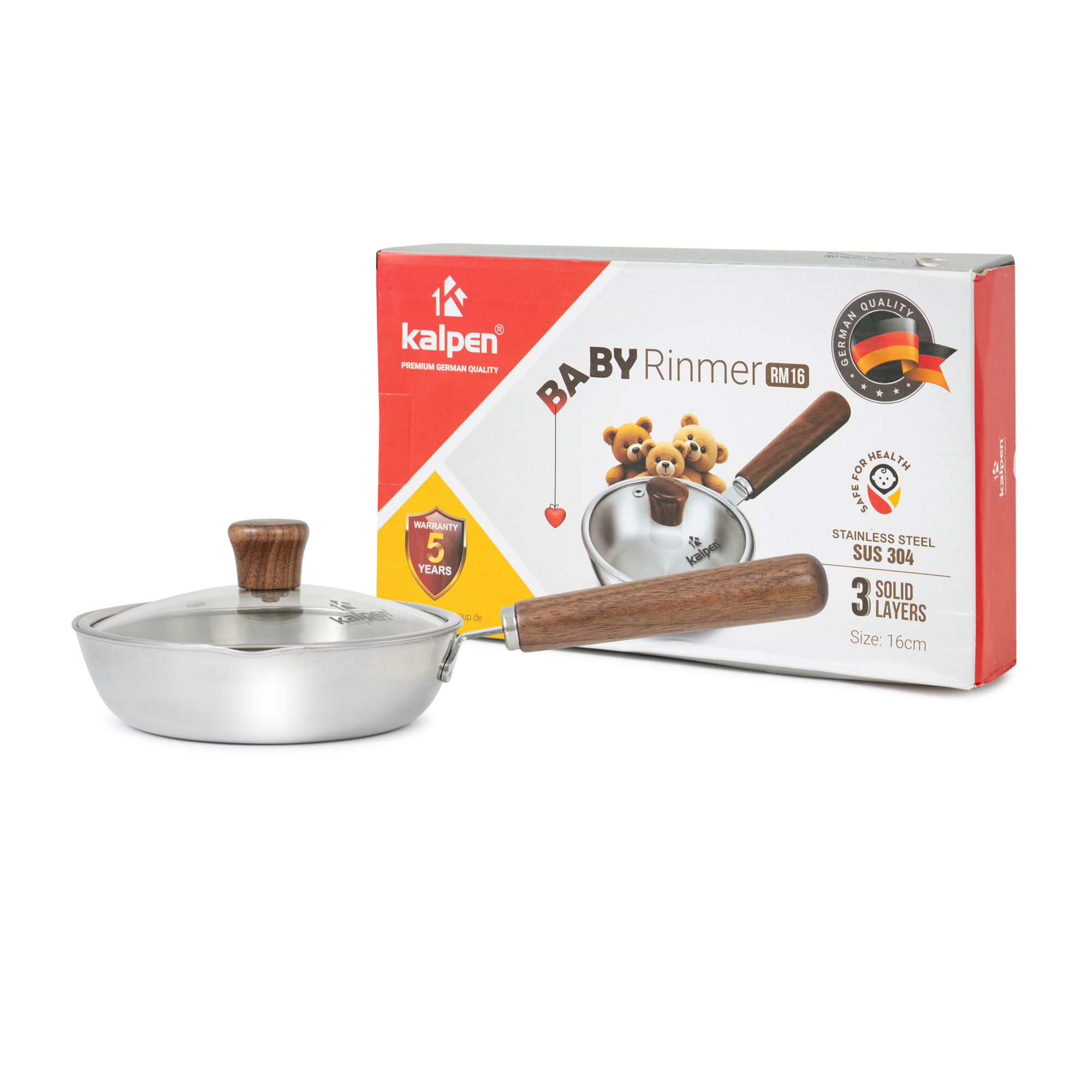 Chảo bằng inox, có vung kính
