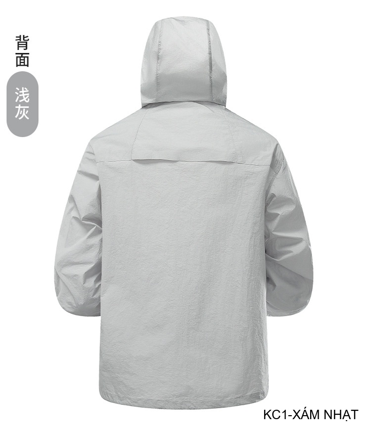 KC1 - Áo khoác chống nắng nam nữ UPF50+ siêu mỏng, thoáng khí, dáng rộng, có mũ trùm đầu_thumbnail_37