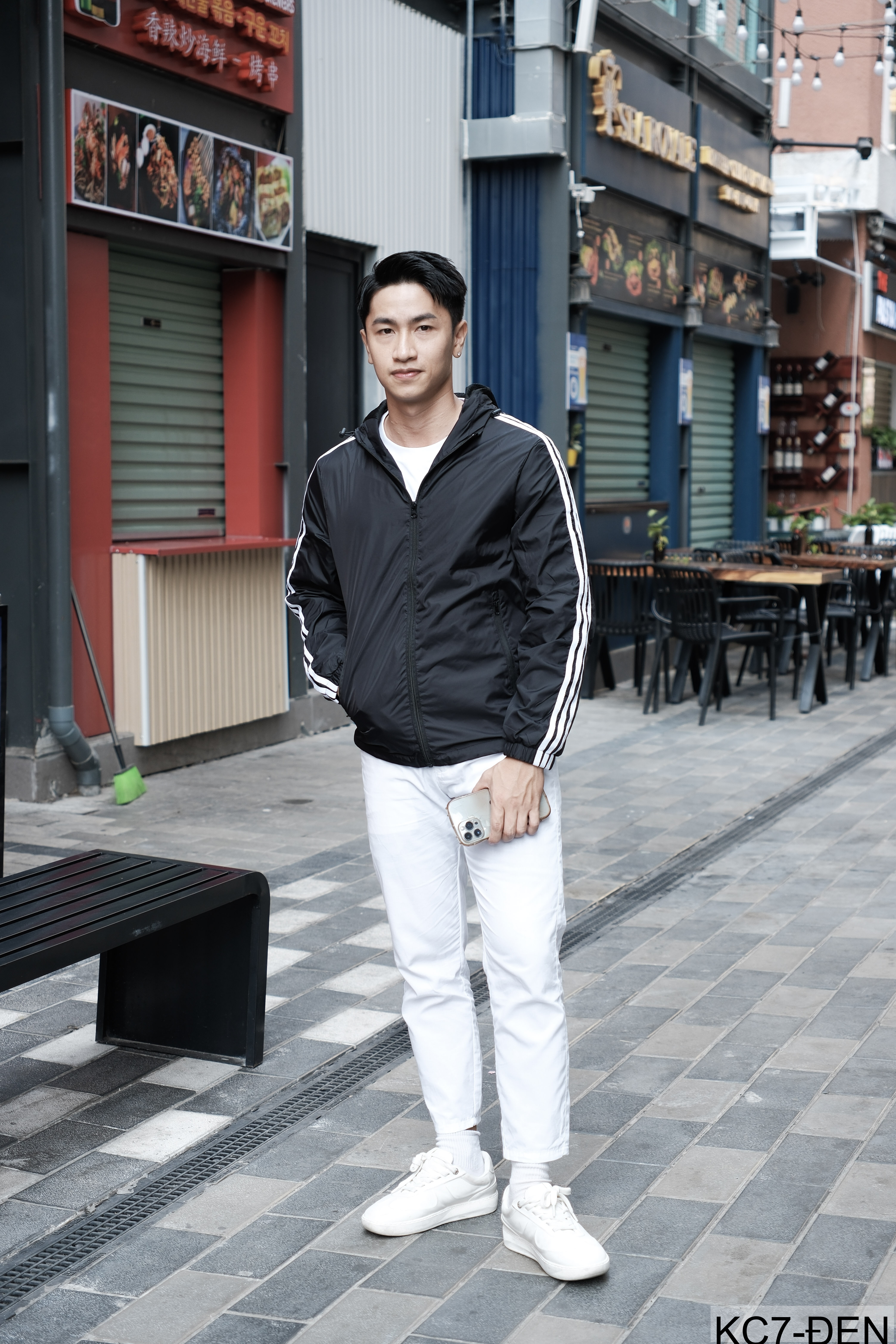 KC7 - Áo khoác nam thể thao oversize tay dài có mũ, chất liệu polyester thoáng mát, 3 màu xanh dương, đen, xanh đậm_thumbnail_8