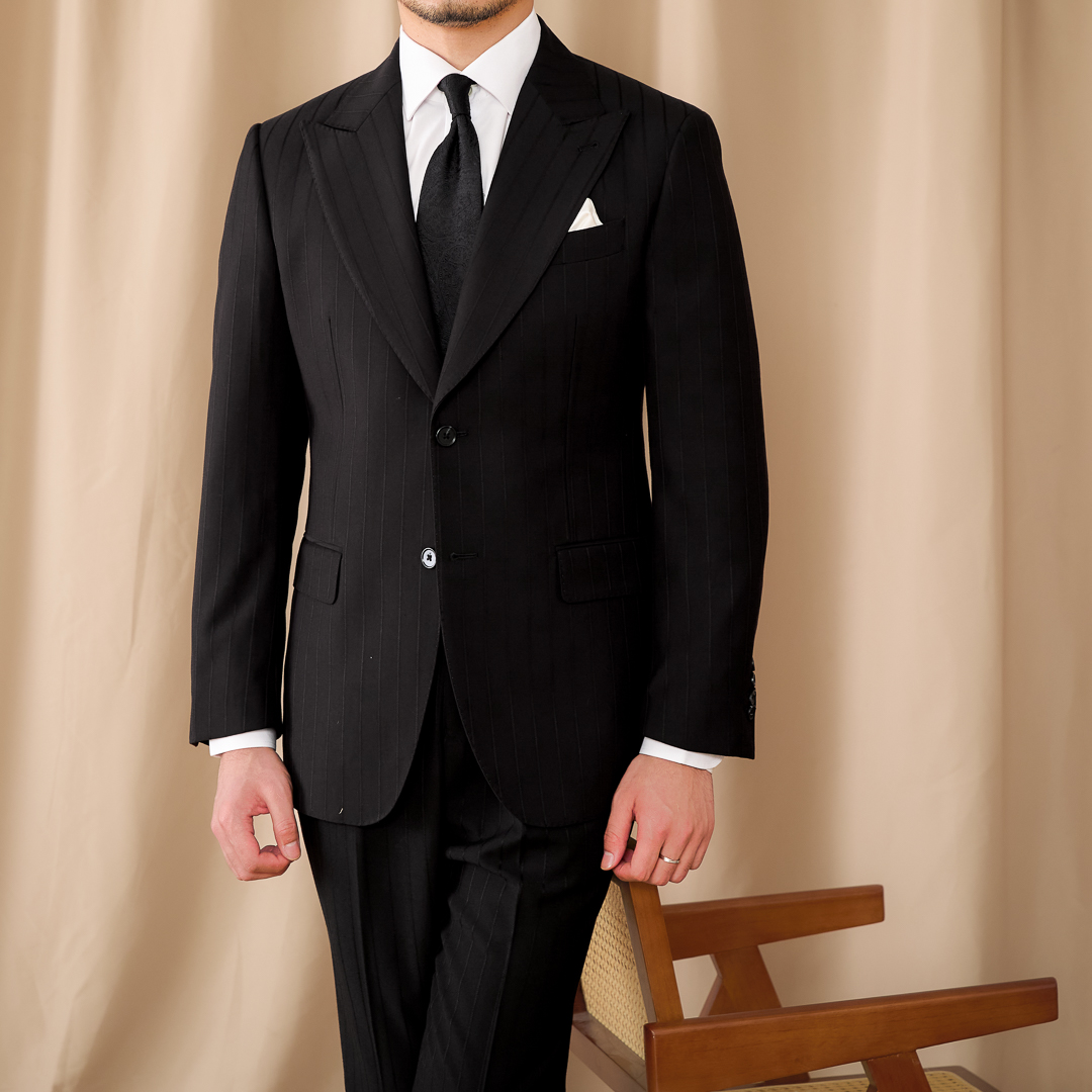 Bộ Suit Birmingham Đen Sọc Ẩn 3 Mảnh_thumbnail_4