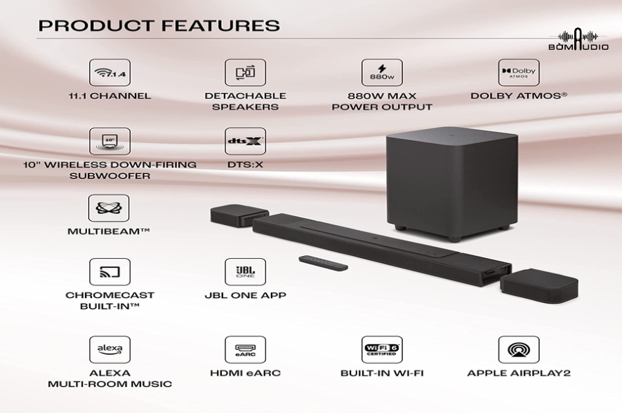 JBL Bar 1000 còn sở hữu công nghệ PureVoice 