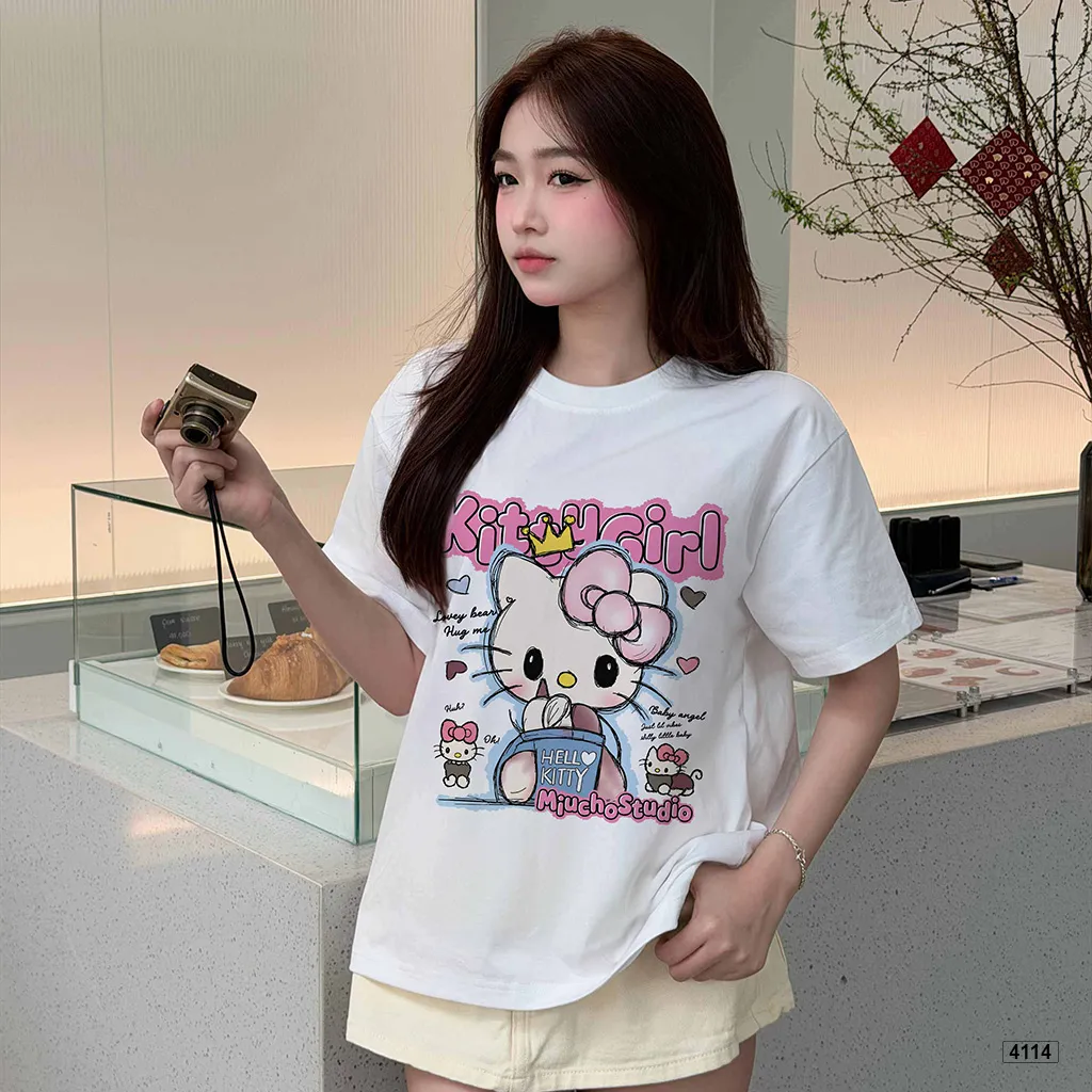 Áo thun nữ form boxy Kittie Girl Miucho 4114_thumbnail_3