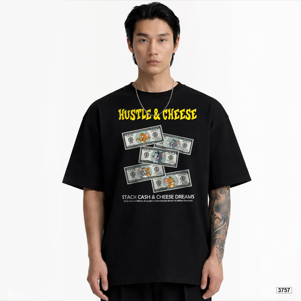 Áo thun nam form oversize local brand Hustle and Cheese TeePrint 3757_thumbnail_4