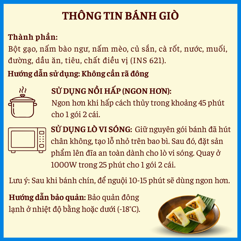 [Đông Lạnh] Bánh Giò Chay (160g x 2 cái)_thumbnail_2