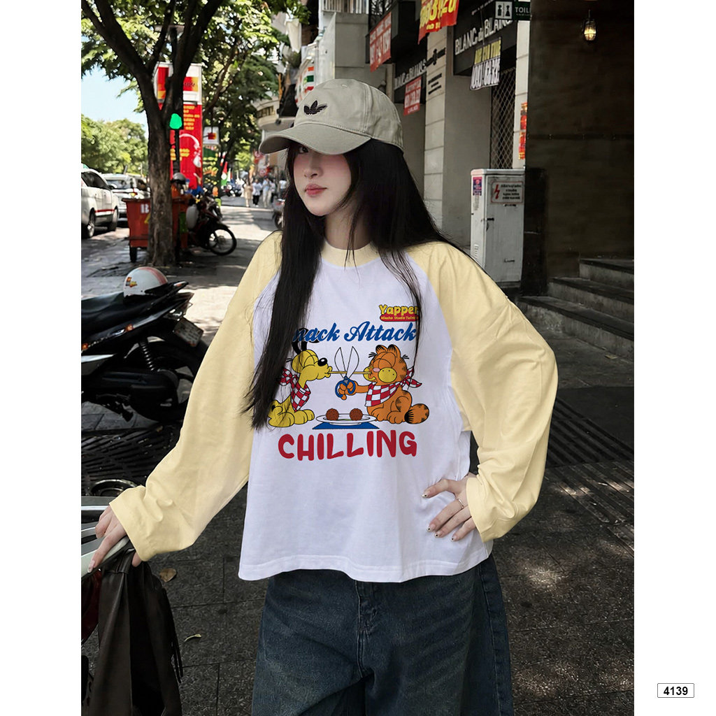 Áo thun boxy raglan tay dài Chilling Miucho 4139_thumbnail_6