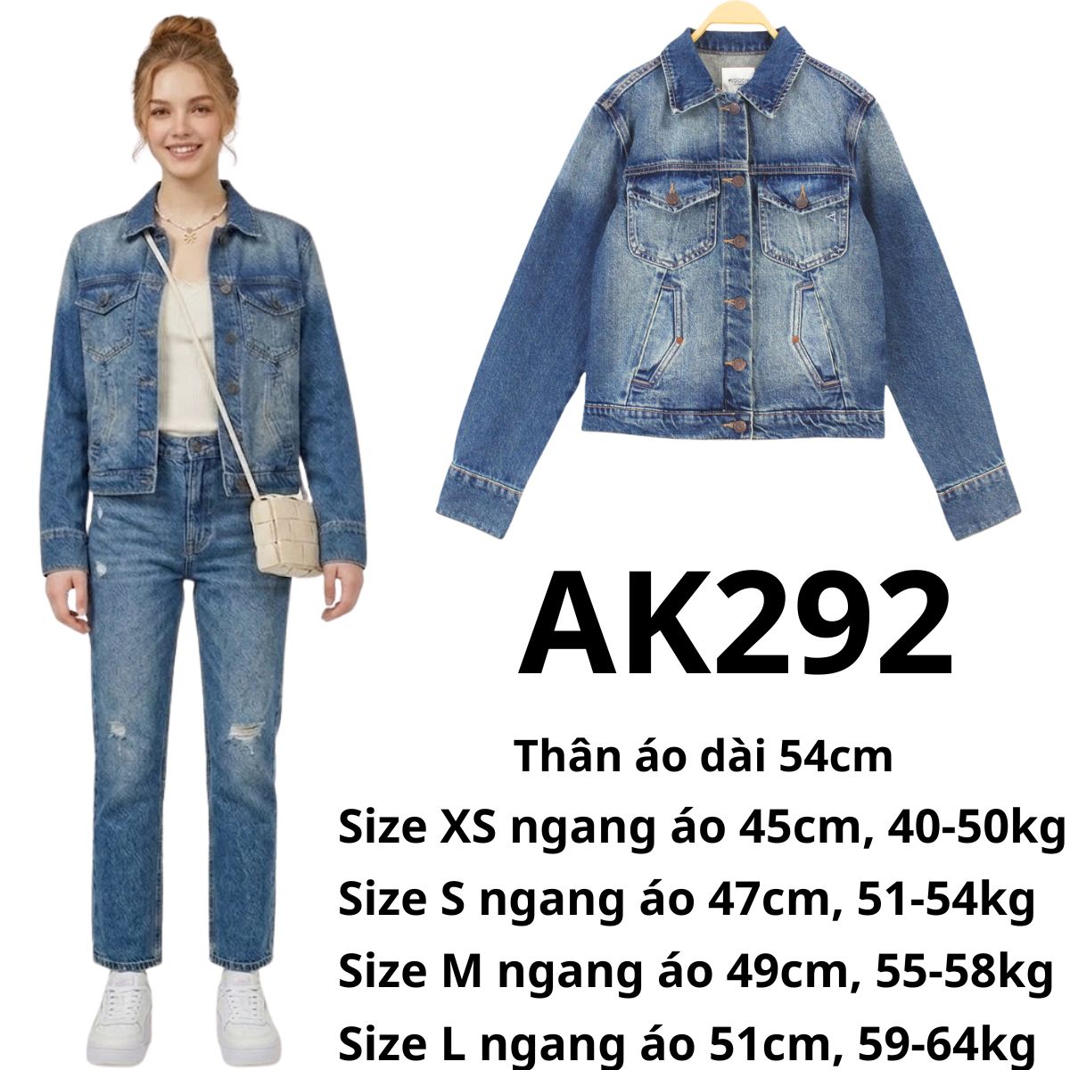 AK292 - Áo khoác Jeans