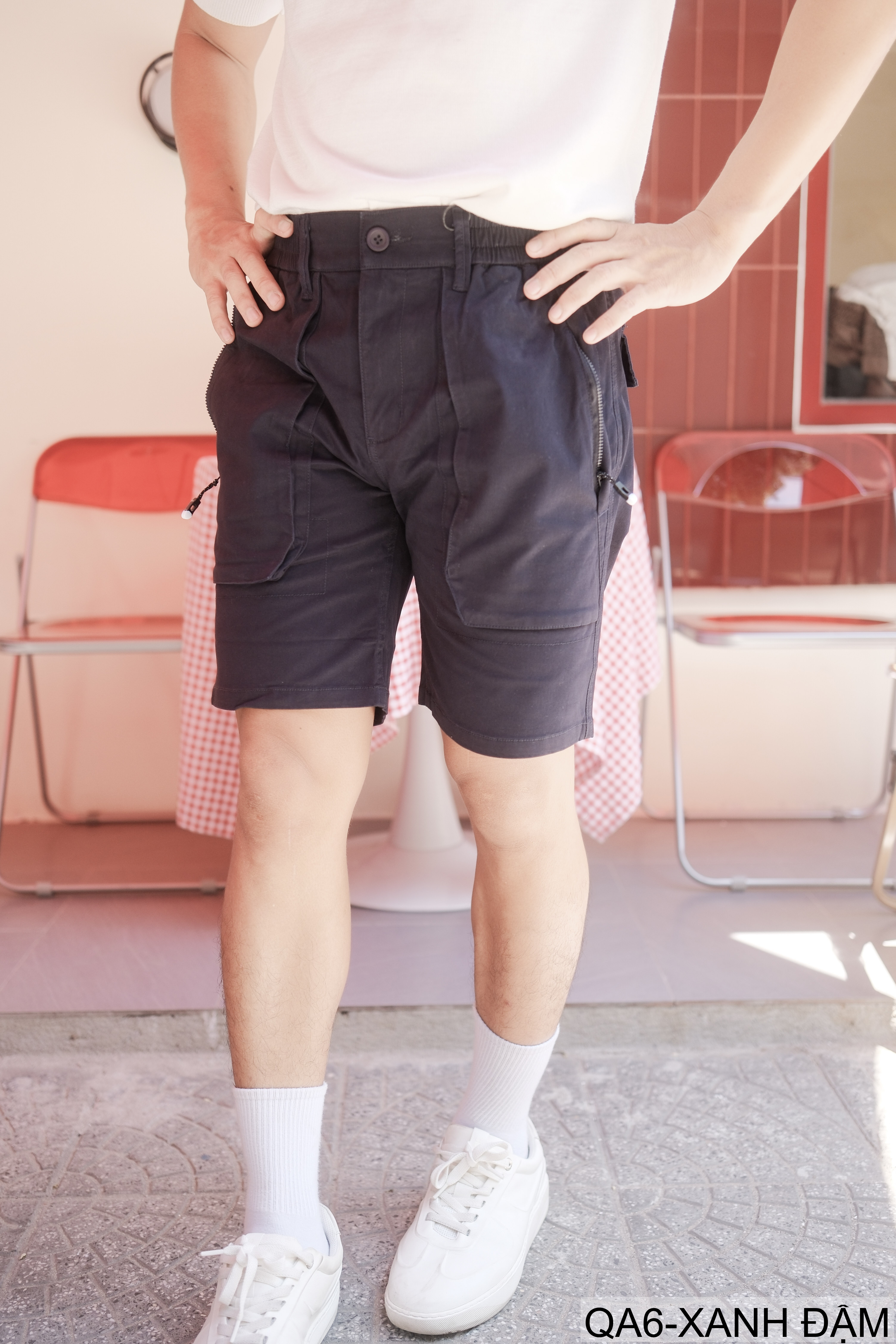 QA6 - Quần short nam dáng rộng phong cách Hàn Quốc, chất cotton thoáng mát, ống đứng, 5 tấc, có túi kéo_thumbnail_16