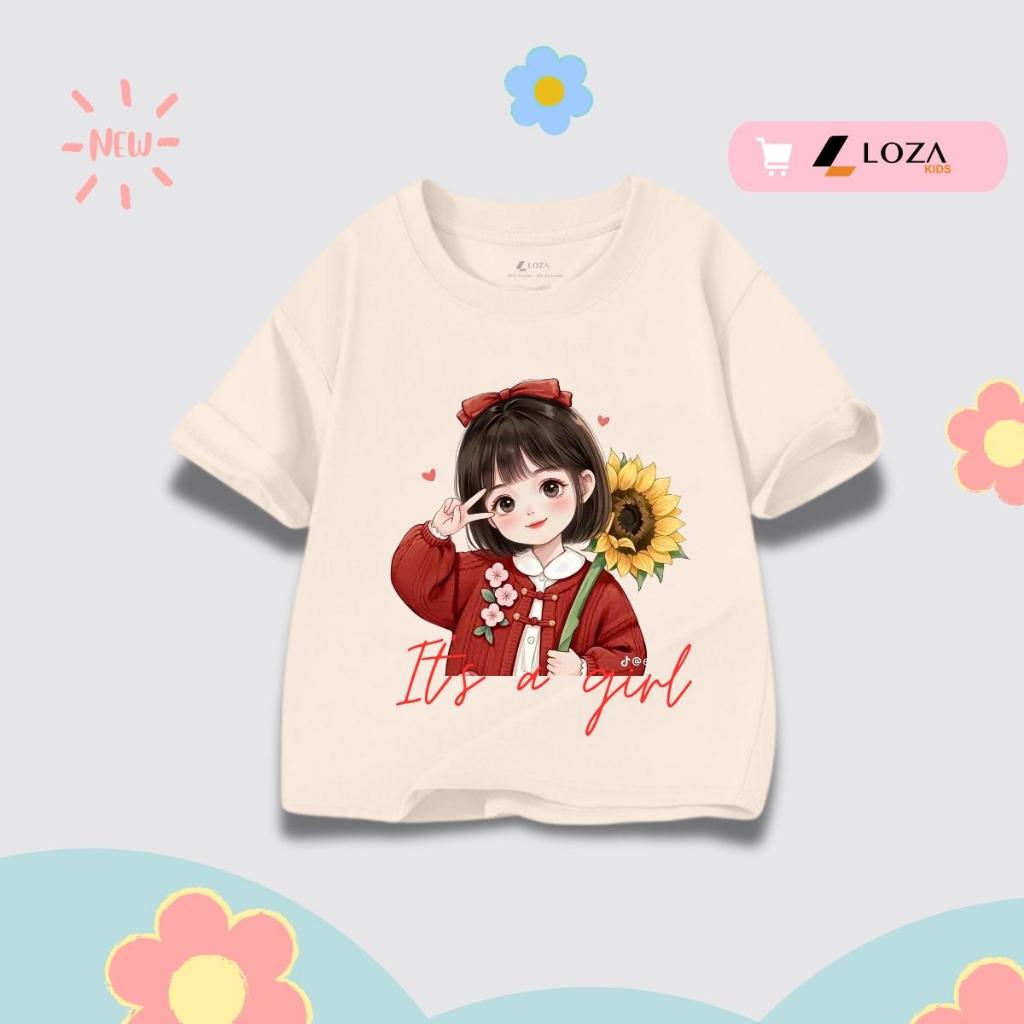 [XẢ KHO SIZE 150] Áo phông cho bé trai bé gái nhiều mẫu chất liệu thun cotton mềm mát size từ 30-35kg - Loza Kids XA007_thumbnail_38