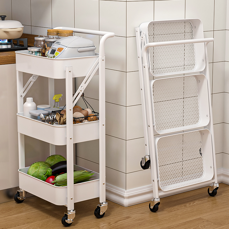 Kệ 3 tầng gấp gọn có bánh xe