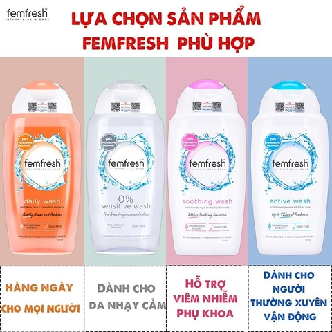 Dung Dịch Vệ Sinh Phụ Nữ Femfresh 250ml Anh Quốc