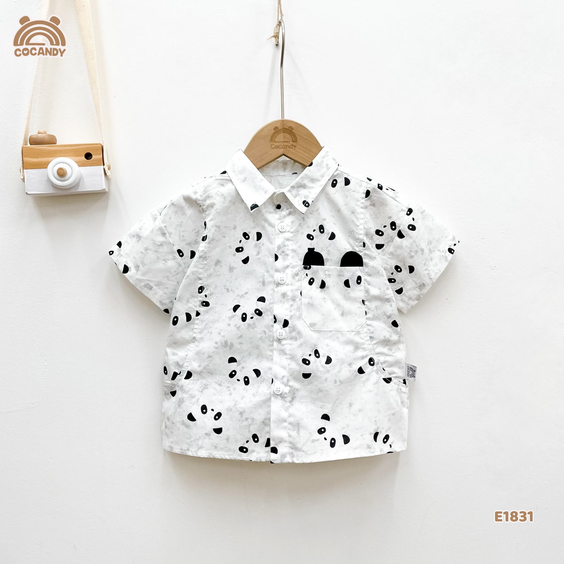 Áo cộc sơ mi gấu loang TRẮNG túi ốp_thumbnail_2