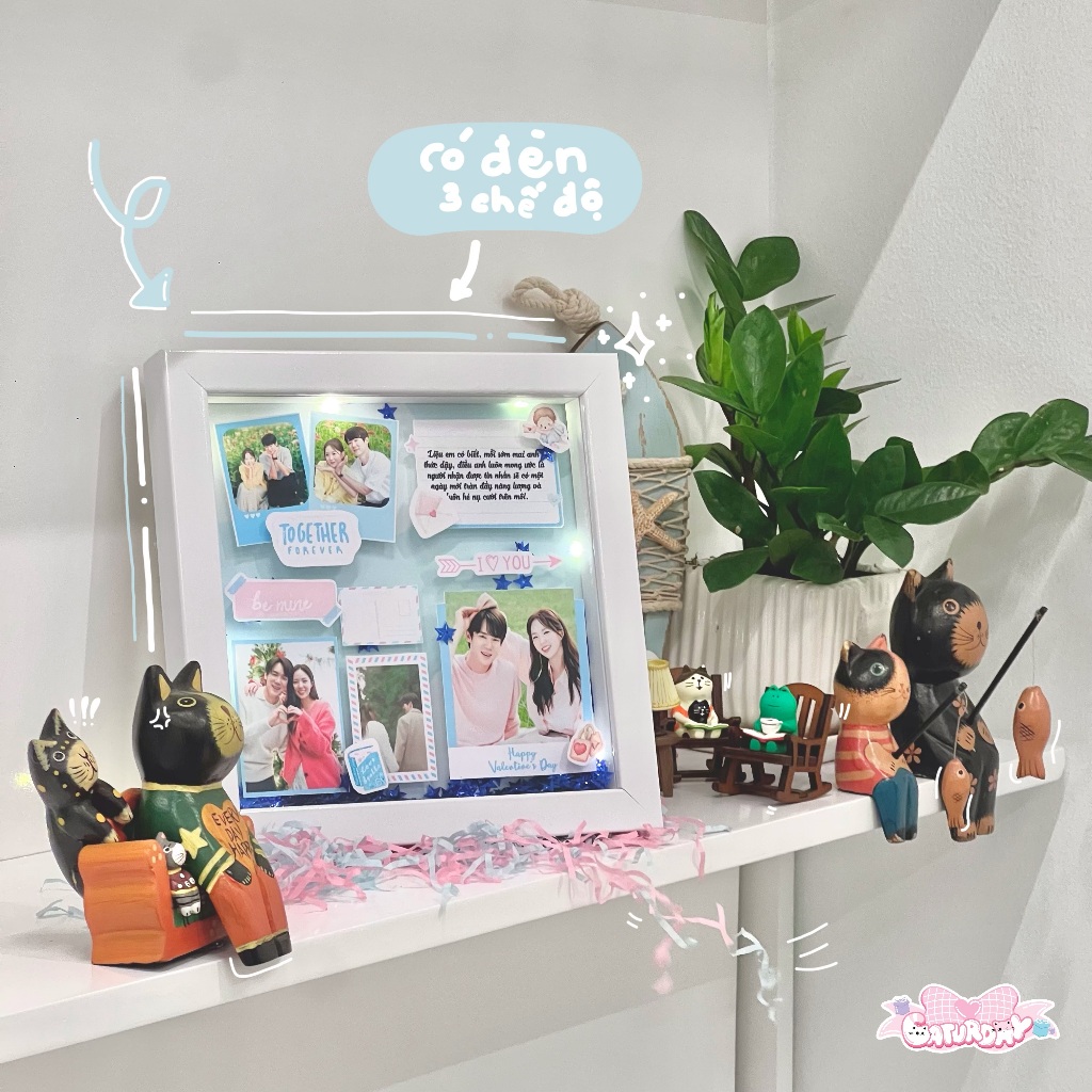 [GÓI QUÀ SẴN] - KHUNG ẢNH 3D quà tặng sinh nhật, ngày kỷ niệm, người yêu, bạn bè, thầy cô, người thân DT5N